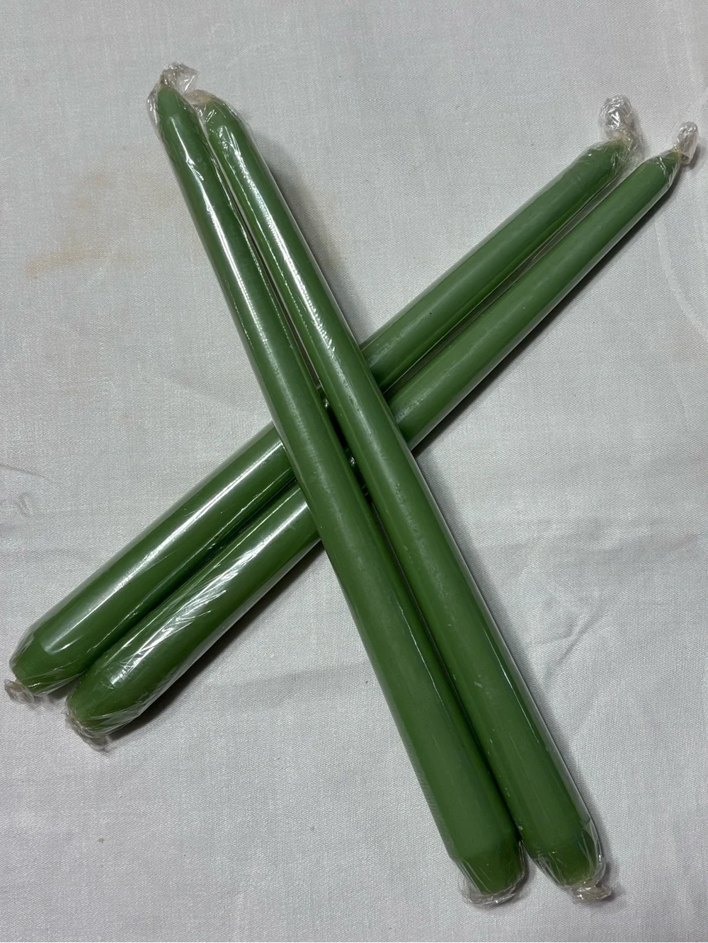 Embers Sea Grass Green Taper Candles 10” Unscented Set of 6 New